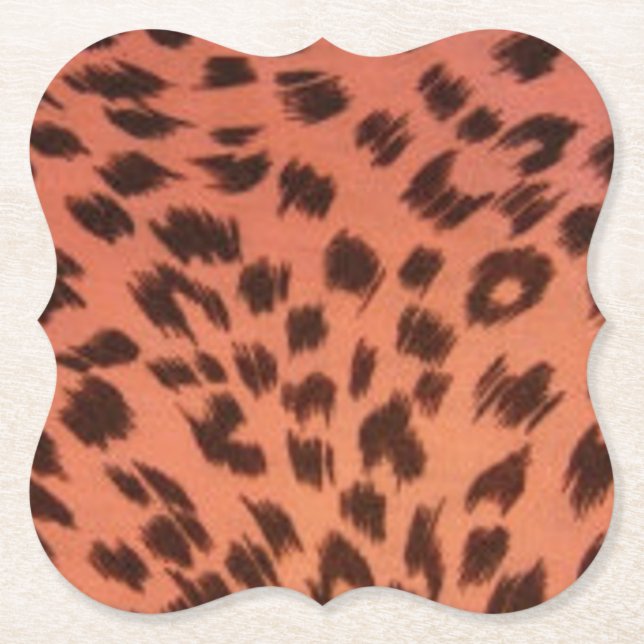 PINK ANIMAL PRINT  PAPER COASTER (Front)