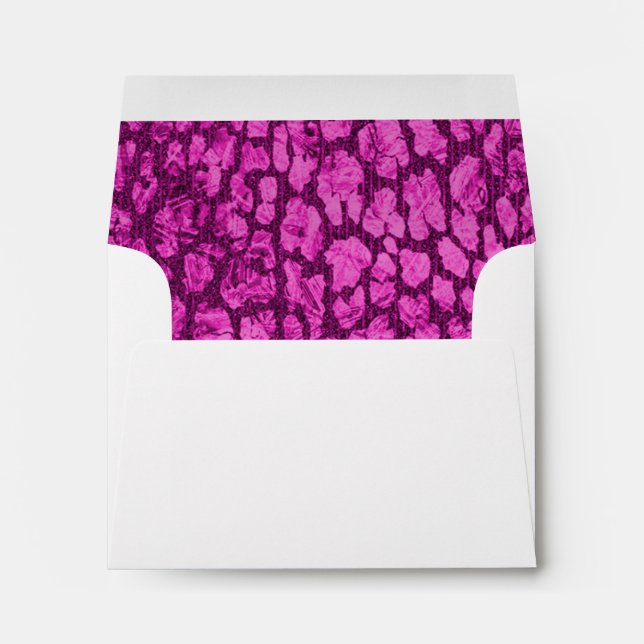 Pink Animal Print RSVP Envelope (Back (Bottom))