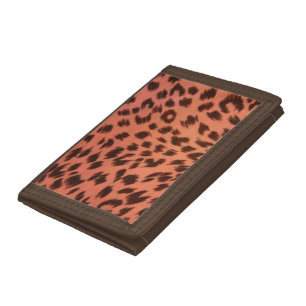 PINK ANIMAL PRINT  TRIFOLD WALLET