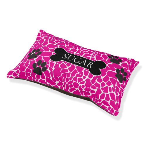 Pink Animal Spots Design Pet Bed