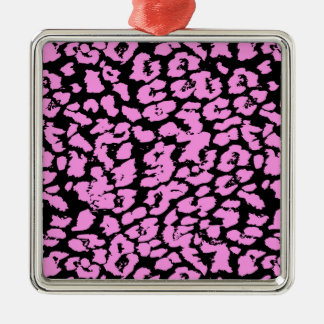 Pink Animal Spots Metal Ornament