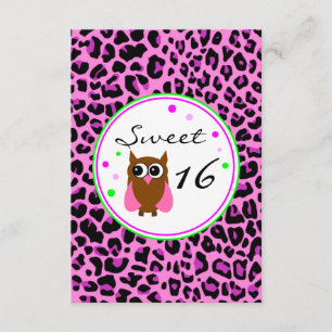 Pink Animalier Sweet 16 Birthday Invitation