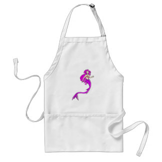 pink anime style mermaid adult apron