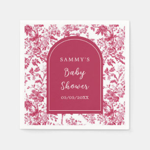 Pink Antique Chinoiserie Baby Shower Napkins