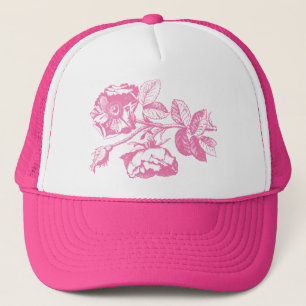 Pink Antique Rose Trucker Hat