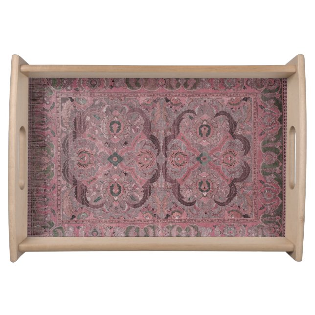 Pink Antique Rug  Serving Tray (Front)
