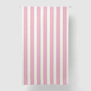 Pink & Antique White Stripes 84" Blackout Curtains