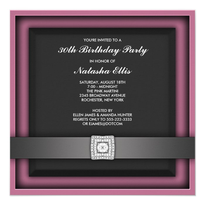 Pink Any Number Birthday Party Invitation Template