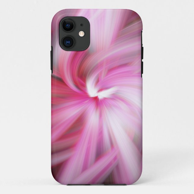 Pink Apple Blossom Twirl Wave Abstract Background Case-Mate iPhone Case (Back)