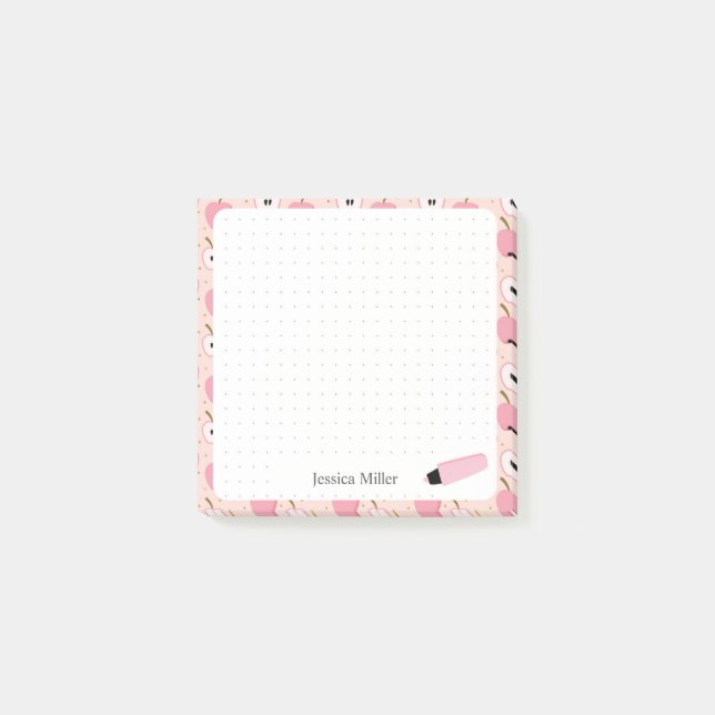 Pink apple Student girl notes (Front)