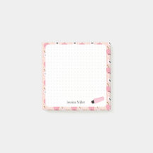 Pink apple Student girl post-it notes