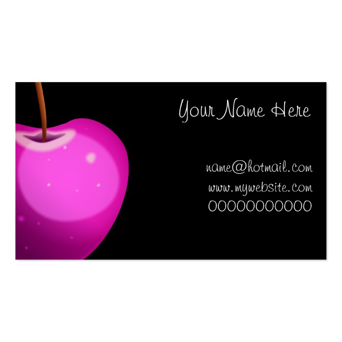 Pink Apple, Your Name Here, name@hotmailwwwBusiness Card