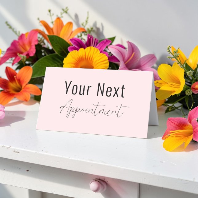 Pink Appointment Card Beauty Spa Salon (Creator Uploaded)