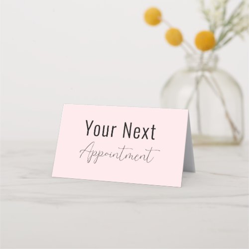 Pink Appointment Card Beauty Spa Salon