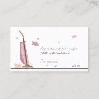 Pink Appointment Reminder House Cleaning
