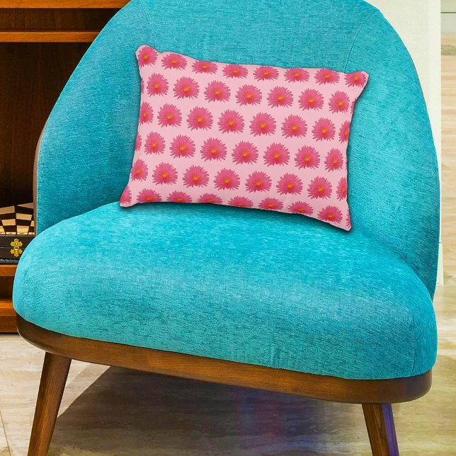 Pink Aptenia Flower Seamless Pattern on Accent Pillow (Pink Aptenia flower seamless pattern on accent pillow)