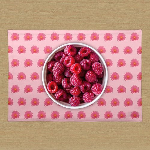 Pink Aptenia Flower Seamless Pattern on Cloth Placemat