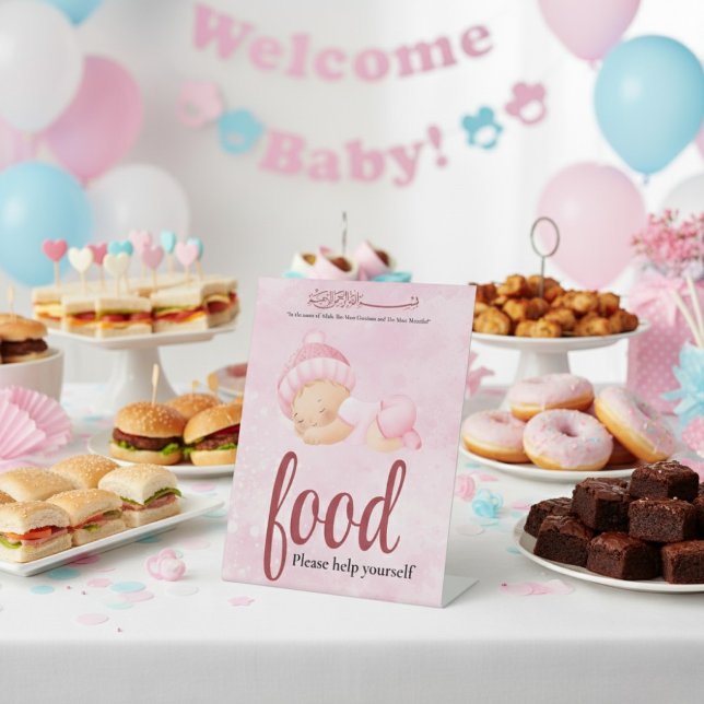 Pink Aqeeqah Baby girl Food Sign (Creator Uploaded)