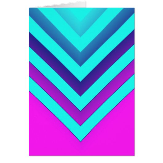 Pink & Aqua Chevron Cards (Front)