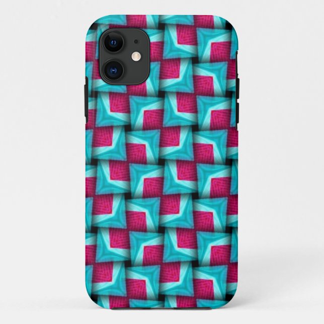 Pink Aqua Puffy Pattern  iPhone 5 Case (Back)