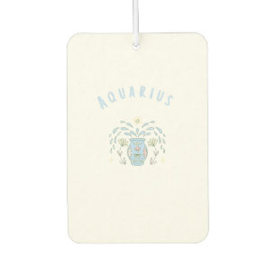 Pink Aquarius, zodiac, star sign print Air Freshener