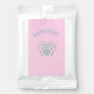 Pink Aquarius, zodiac, star sign print Margarita Drink Mix