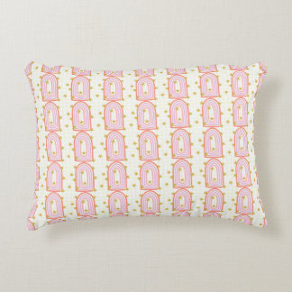 Pink Arch Gold Star Maximalist Pillow