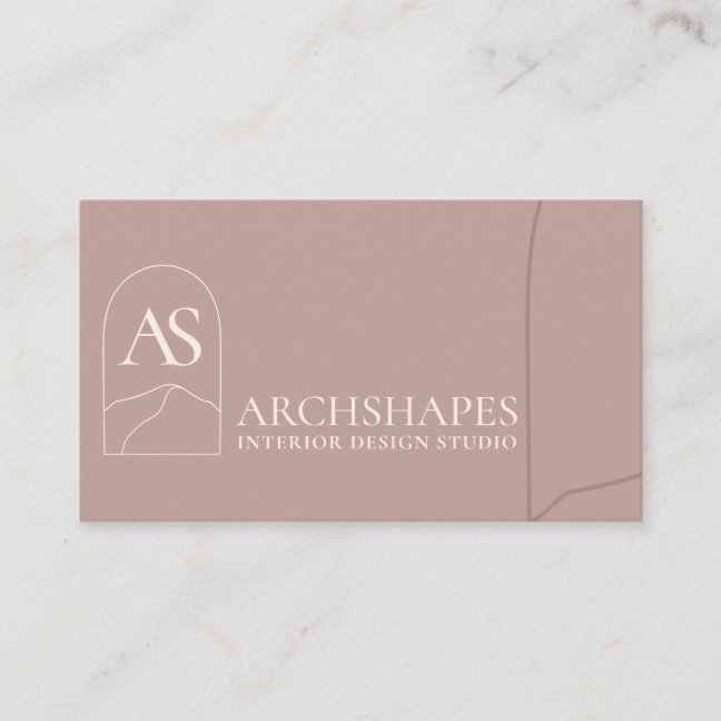 Pink Architecture Geometry Interior Design Business Card