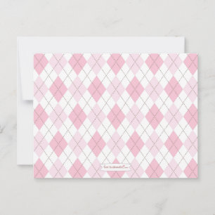 Pink Argyle Baby Shower Advice for Mommy to Be