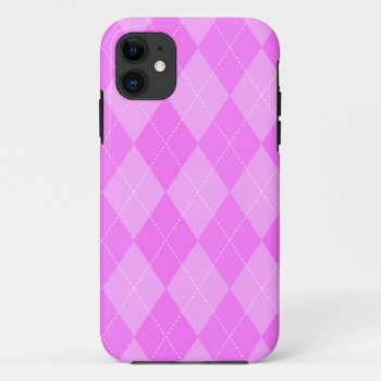 Pink Argyle Case-mate Iphone 5 Barely There Case by clonecire at Zazzle