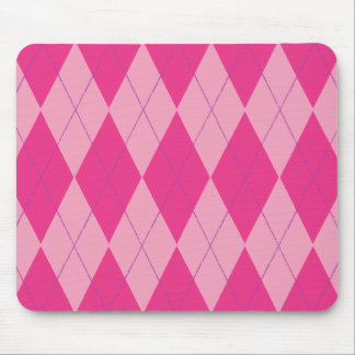 Pink Argyle Mouse Pad