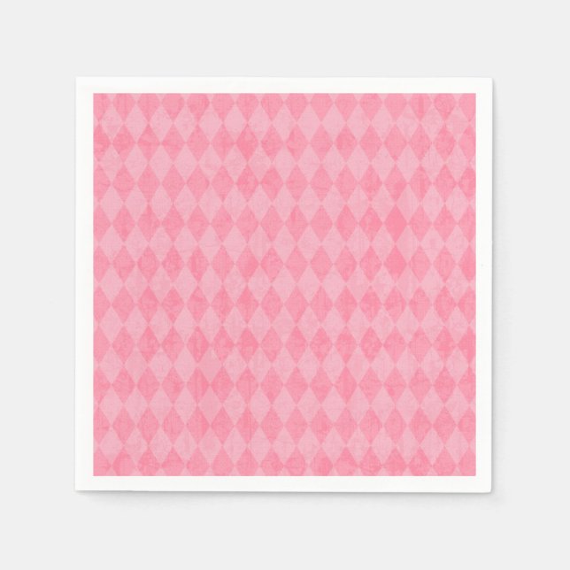 Pink Argyle Napkins (Front)
