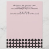 Pink Argyle Order Form (Back)