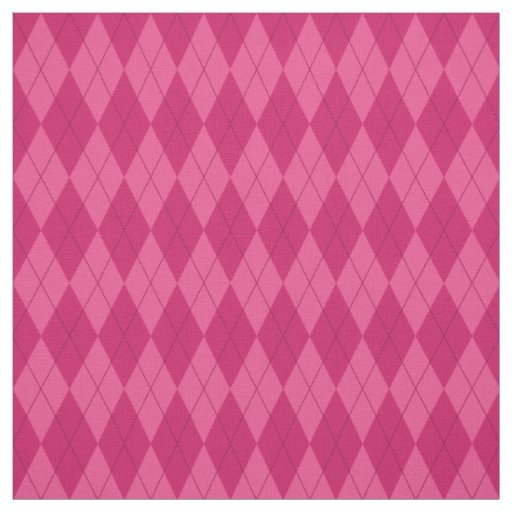 Pink Argyle Pattern Fabric