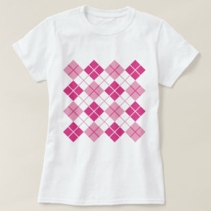 Pink Argyle Pattern T-Shirt