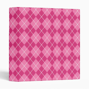 Pink Argyle School Scrapbook Binder Gift