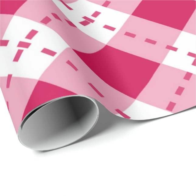 Pink Argyle Wrapping Paper (Roll Corner)