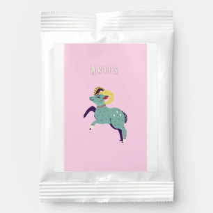 Pink Aries, zodiac, star sign print Margarita Drink Mix