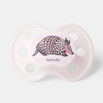 Pink Armadillo Pacifier by adorablez at Zazzle