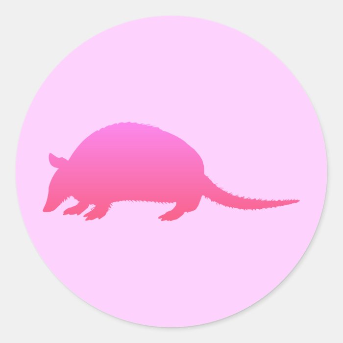 Pink Armadillo Sticker