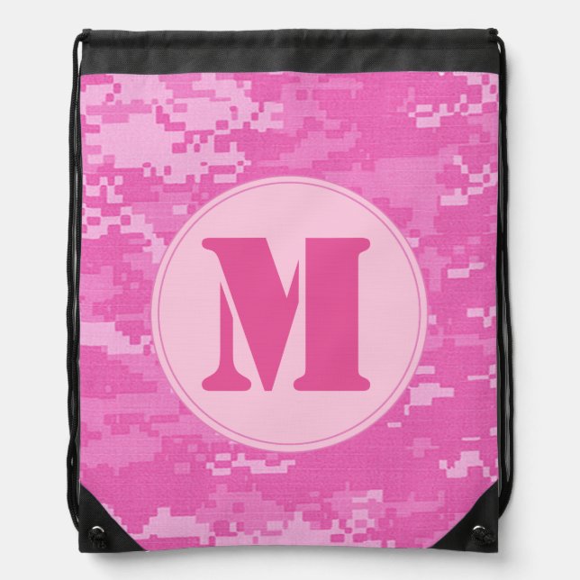 Pink ARMY ACU Camo Camoufl Draw String Bag Sack (Front)