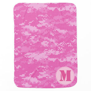 Pink ARMY ACU Camo Camouflage Baby Blanket