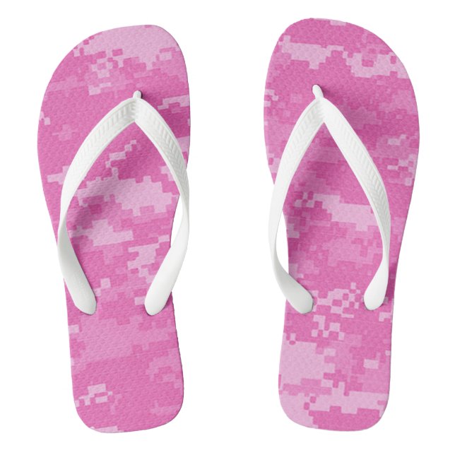 Pink ARMY ACU Camo Camouflage Flip Flop Sandals (Footbed)