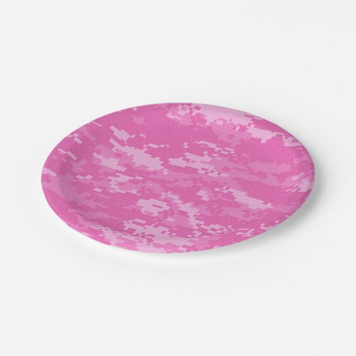 Pink ARMY ACU Camo Camouflage Paper Plates