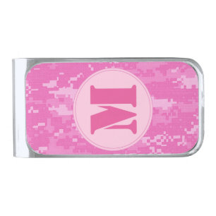 Pink ARMY ACU Camo Camouflage Patter Money Clip