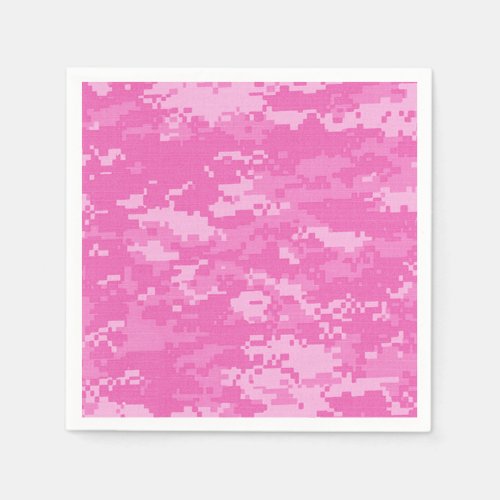 Pink ARMY ACU Camo Camouflage Pattern Napkins