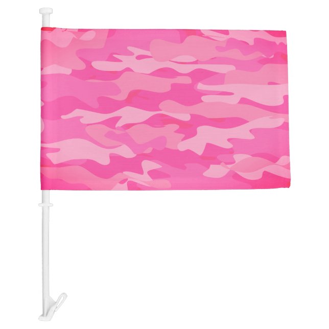 Pink army camo camouflage car window flag (Front)