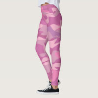 Pink army camo camouflage print pattern leggings