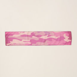 Pink army camouflage camo pattern chiffon scarf