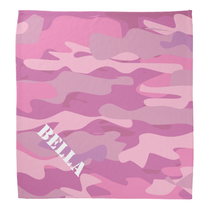 pink camo dog bandana